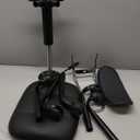 Square Rolling Stool with Backrest Height Adjustable Chair Swivel Drafting Chair Stool Chair with Wheels Stable Base Foot Black