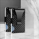 Premium Scratch - Resistant Minimalist Wallet with Money Clip - Slim Card Holder for Men & Women, Ideal Father's Day Gifts (Black)