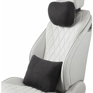 2 PCS Car Pillow for Driving Seat Soft Suede Headrest Neck & Lumbar Support
Universal Fit,Pain Fatigue Relief,Comfortable Plush,Elastic Adjustable Strap,Travel Sleep,Breathable Machine Washable Cover