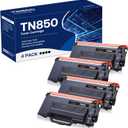 WEAREC Compatible Toner Cartridge Replacement for Brother TN850 TN-850 TN820 TN-820 Work with HL-L6200DW HL-L5200DW MFC-L5850DW MFC-L6800DW DCP-L5600DN Printer (Black,4-Pack)
