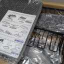 7 code Large Dish Drying Rack for Kitchen Counter, Detachable Large Capacity Dish Drainer Organizer, 2-Tier Dish Racks with Utensil Holder, Black