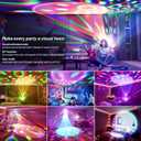 2-Pack Sunset Lamp Disco Ball Party Lights - Sound Activated LED Strobe & Stage Lights for Home Parties, Weddings, Bars, Clubs, Karaoke, Halloween, Christmas & Wall Dcor (Enhanced Dual Lighting Set)