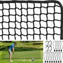 Golf Practice Net, 10Ft/15Ft/20Ft Golf Hitting Nets Heavy Duty Nylon Golf Netting for Garage Backyard