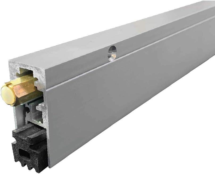 Fire Rated/Heavy Duty/Surface Automatic Door Bottom with Sponge Neoprene Rubber Extrusion in Clear Anodized Aluminum (7163CA), SMS #8 x 1-1/2'' Supplied, (36'' L x 29/32'' W x 1-29/32'' H)