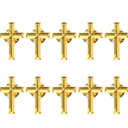 Pack of 12 Cross Brooch Metal Badge Pin Stylish Lapel Pin Cross Brooch Alloy Material Religious Pins for Outfits