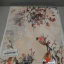 Large Storage Bins with Linen Collapsible Foldable Storage Cubes Fabric Closet Organizer Containers box with Flip-Top Lid for Home Bedroom Office 16.7 x 12.6 x 11.8in (Pattern Color Bird Tree Fruit)