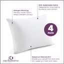 CirclesHome Pillow Protectors 4 Pack Queen Zippered - 100% Cotton Breathable Pillowcases - Protects Pillows from Dirt, Dust and Debris (Queen- Set of 4 - 20x30)