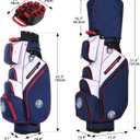 14-Way T-Lock Golf Cart Bag with Rigid Inner Shell