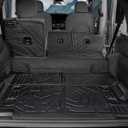 Cargo Mat for 2021-2025 2026 Jeep Wrangler JL 4XE (4-Door Unlimitied), Full Coverage All Weather TPE Protector Cargo Mat with Backrest Mat Trunk Mat Cargo Liner for Jeep Wrangler 4XE Accessories