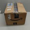 4 Pack Christmas Tree Solar Pathway Lights Outdoor Decorations, Waterproof Artificial Mini Xmas Tree Stake Lights with DIY Ornamets for Garden Yard Porch Decor (Snowy Tree)