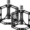 Corki Cycles TOPO Titanium Flat Platform Mountain Bike Pedals - 9/16 (Black)