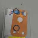 Uyiton Compatible with iPhone 17 Pro Camera Lens Protector - [Not Easy to Break][Strong Adsorption][Case-Friendly] Metal Tempered Glass Rear Camera Screen Cover - Cosmic Orange