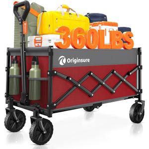 Carrito plegable plegable  Carro de playa plegable ligero porttil resistente con ruedas  Carritos de utilidad al aire libre para comestibles, camping, compras con gran capacidad  Gris y