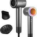 Hair Dryer, 160000 RPM Professional High-Speed Blow Dryer 2 Billion Negative Ionic Care Hair Dryer (Black Gray)