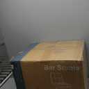 DUMOS Bar Stools Set of 4, 24 inch Counter Height Bar Stools, Upholstered Modern Kitchen Barstools with Metal Base, PU Leather Saddle Stools for Kitchen Island, Black