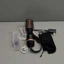 slopehill Mini Dual Voltage Hair Dryer Brush,1000 Watts Travel Hot Air Brush with European Plug, Ionic Hair Dryer and Styler for Women for Home & Salon, Oval Barrel 2 Heat & 2 Speed Settings (Black)