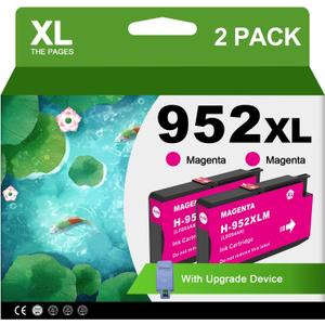 NEXTPAGE 952XL Magenta Ink Cartridges with Upgrade Device Replacement for HP 952XL 952 XL for HP Officejet Pro 7740 8720 8710 8210 8715 8740 8702 8730 8725 Printers (952XL Magenta High-Yield 2 Packs)