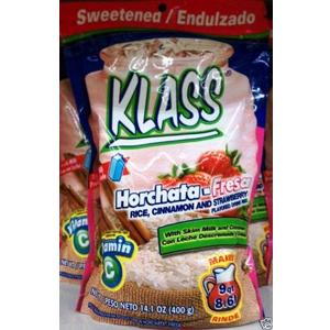 Klass Horchata Strawberry Mix 14.1 Oz Pack of 3