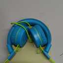 noot products Kids Headphones K22 Foldable Stereo Tangle-Free 5ft Long Cord 3.5mm Jack Plug in Wired On-Ear Headset for iPad/Amazon Kindle Fire/Boys/Girls/Laptop/School/Tablet (Teal/Lime)