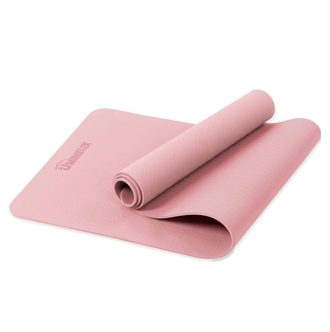 Yoga Mat Non Slip, Pilates Fitness Mats, Eco Friendly, Anti-Tear 1/4" Thick Yoga Mats for Women, Exercise Mats for Home Workout