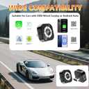 4 in 1 Wireless Carplay Adapter 2026 Upgrade, Ultra-mini Size USB Design Wired to Wireless Adapter for Apple Carplay & Android Auto & Airplay & Mirror Link, Plug and Play (Black)