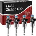 Fuel Injectors Compatible with A3 A4 A5 A6 Q3 Q5 TT Passat Jetta CC EOS GTI Beetle Tiguan 6 Holes 4Pcs Replace FJ1057