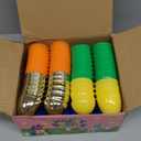 50 Pack 3 Inch Large Fillable Plastic Easter Eggs Bulk Include 6 Surprise Golden Eggs, Bright Color Empty Easter Eggs for Easter Hunts, Basket Stuffers Fillers, Easter Party Favors Classroom Prize