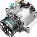 ECCPP AC Compressor with Clutch 2006-2011 Fit for Honda Civic 1.8L Air Conditioning Compressor Rapid Cooling TRSE07 (97555)