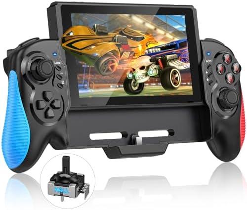 Gammeefy Switch Controller for Switch/Switch OLED, Hall Effect One-Piece Joypad Controller Replacement for Switch Pro Controller, Switch Remote with Turbo & Dual Motor Vibration Sega Dreamcast Games
