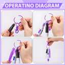 Nursing School Essentials,Mini Highlighter Nurse Pen Pack Set Include Pink and Purple Tip Highlighter 4 Permanent Marker Pen and 4 Retractable Ball Pen with 4 Nursing Keychain Clip