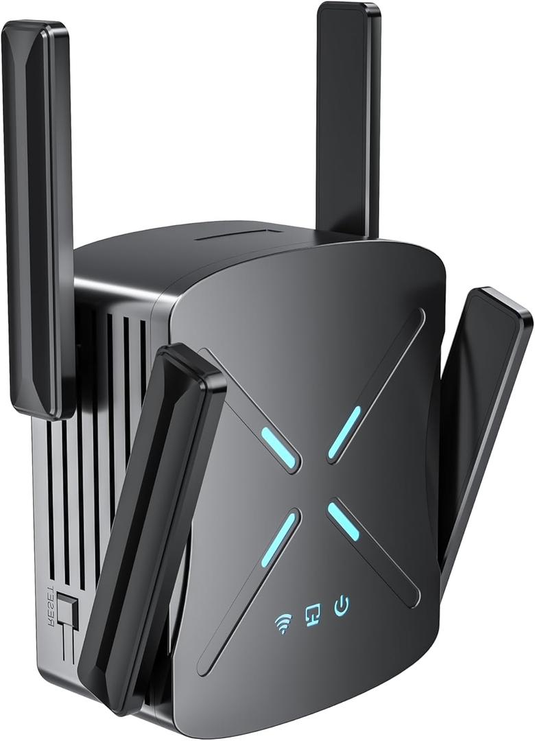 2026 WiFi Extender, New Gen Wi-Fi 6 Signal Booster Range up to 18,888 sq.ft for Home, Dual-Band Internet Extender WiFi Booster w/Gigabit Ethernet Port, Wireless Router Repeater 1-Tap Setup