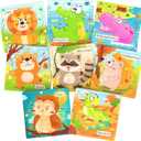 Zeoddler Wooden Puzzles for Toddlers, 8 Pack Animal Jigsaw Puzzles for Kids3-5, 9 Pieces Preschool Learning Activities, Learning & Educational Toys, Gift for Boys, Girls