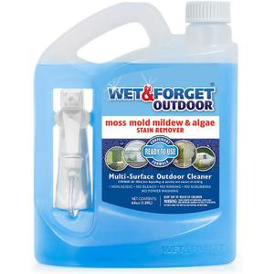 Wet & Forget Outdoor Moss, Mold, Mildew, & Algae Stain Remover Multi-Surface Cleaner, Ready to Use, 64 Ounce