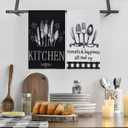 Tableware Black and White Grid Kitchen Towels Set of 2-18x26 Inch, Ultra Absorbent Microfiber, Farmhouse Decor, Fast Drying for Home, Kitchen, and Daily Use