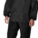 FROGG TOGGS Men's Standard Classic All-Sport 3-Layer Waterproof Breathable Rain Suit, Black/Black, 3X-Large