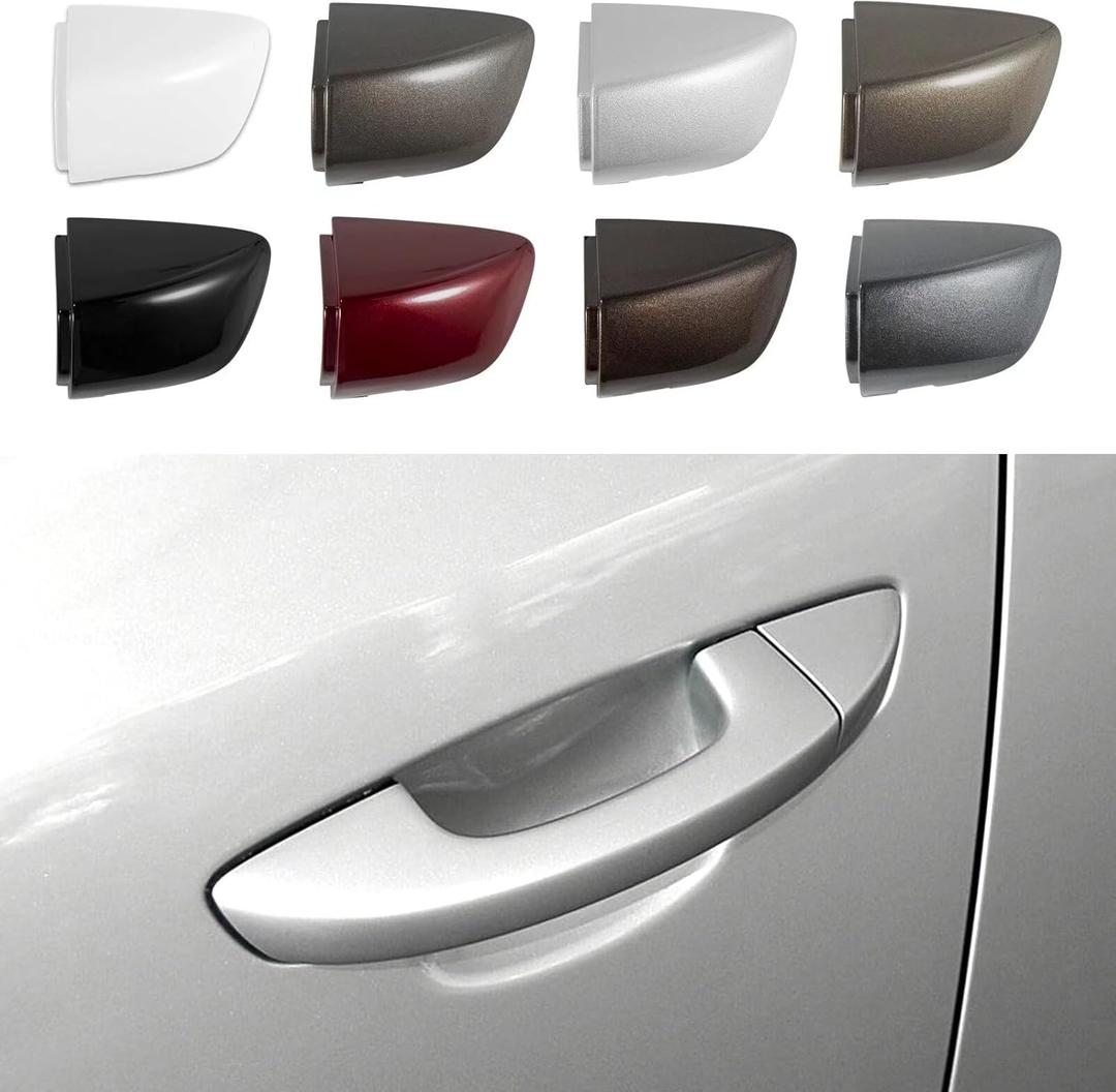 Car Front Left Exterior Door Handle Lock Cover Fit for VW Golf 6 Passat Scirocco Sharan Skoda Superb Seat Alhambra 1K8837879 5KD837879 Door Handle Cover Gray