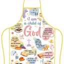 Christian Gifts for Women, Baptism Gift, Religious Bible Verse Aprons, Christening Gifts for Girls, Scripture Inspirational Gifts, Kitchen Apron for Cooking Baking Grilling