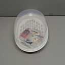 1-Tier Microwave Steamer Heating Steamer for Home Kitchen White (Oval)