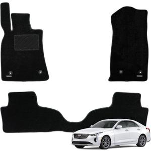 WENNEBIRD Superior Carpet Floor Mats for 2020-2026 Cadillac CT4, 0.5-Inch Ultra-Thick, Noise-Reducing, All-Weather Waterproof Anti-Slip  3-Pc Set