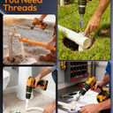 PVC Pipe Threader Threading Tool - Integrated Internal & External Pipe Threading Tool Dual-Function Pipe Threading Cutting Tool for 1/2" & 3/4" PVC/Plastic Pipes for Repair and Irrigation