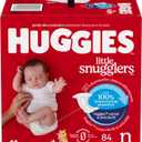 Huggies Size Newborn Diapers, Little Snugglers Baby Diapers, Size Newborn (up to 10 lbs), 84 Count 