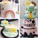 3 x 26 Capital Letter Fondant Molds, 3D Letters Hemp Rope Cake Decorating Molds, Cartoon Smile Sun Shaped Silicone Chocolate Molds for Birthday Cupcake Topper Cookie Plaster Clay Resin