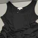 BHOME Maternity Tank Tops for Women Ruched Sleeveless Basic Tops Layering Maternity Shirt Vest Pregnancy Tee (Medium, Black)