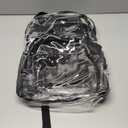Vorspack Clear Backpack Heavy Duty PVC Transparent Backpack with Reinforced Strap Stitches & Large Capacity for College Workplace Security - Black