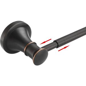 BESy Adjustable Bronze 16 to 26 Inch Bath Towel Bar Rack for Bathroom Towel Holder, Wall Mounted Towel Bar Rod Hanger Bathroom Hardware Accessories Hotel Style, Stainless Steel, Oil Rubbed Bronze, Matte Black