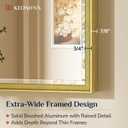 Keonjinn 20" x 30" Gold Bathroom Mirrors for Over Sink, Decorative Aluminum Alloy Frame, Beveled Tempered Glass, Shatterproof, Rectangle Transitional Gold Vanity Mirror for Wall(Vertical/Horizontal)