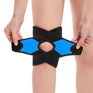 SUJAYU Knee Brace with Side Stabilizers for Meniscus Tear, Knee Braces for Women Men Knee Braces for Knee Pain, Light Patella Brace Adjustable Compression Sleeve Patellar Tendon Support Strap (Blue) (Blue)