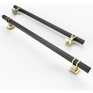 Asidrama 10 Pack 12.6 Inch(320mm) Matte Black and Gold Kitchen Cabinet Handles, Cabinet Pulls Kitchen Cabinet Hardware for Cupboard Drawer Pulls