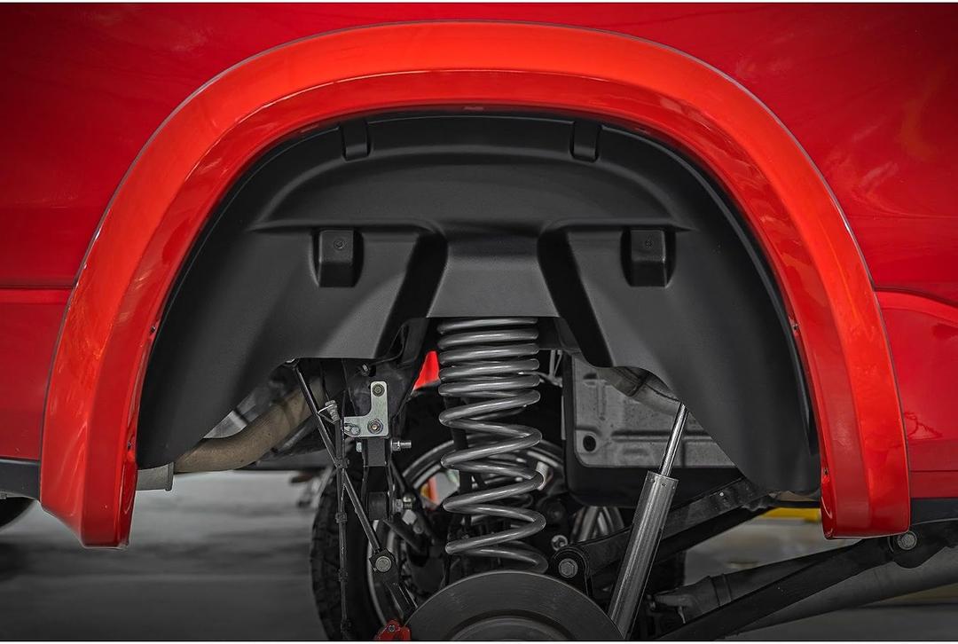 Rough Country Rear Wheel Well Liners for Ram 1500 (2019-2026) - Heavy-Duty Rear Fender Liners for Mud & Debris Protection, Made in USA