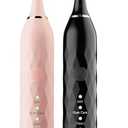 MAXWISDOM Electric Toothbrush 2 Pack - Electric Toothbrush for Adults with 4 Replacement Brush Heads, 2 Toothbrush Holders, 4Modes, Smart Timer, 2 Hours Charge for 60 Days (Black & Pink)